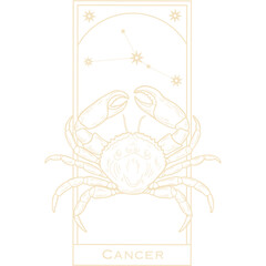 PNG illustration of zodiac signs in a synthage linear retro engraving style with baroque elements. Astrology and tarot	