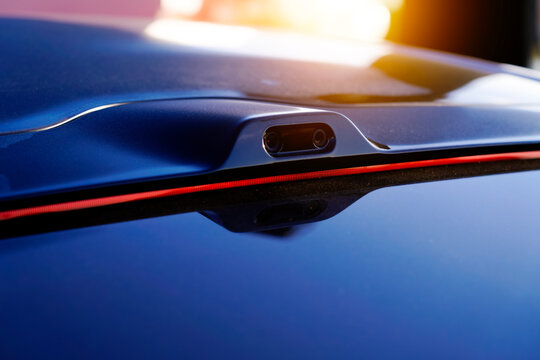 Details of the rear camera on the roof of the car