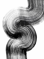 Abstract background. Black ink brush strokes, patterns, posters, cover.	