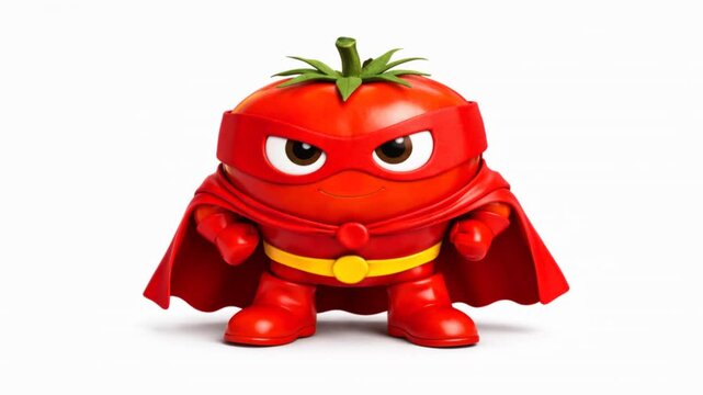 Tomato superhero, vegetable, food and meal