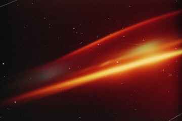 Film Light Leaks Poster Photo Effect Mockup,light leak overlay effect with motion blur orange ray and scratch dust.retro film distressed texture flare on black background