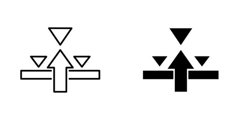 Fototapeta premium Balanced scale comparison icon vector minimalist black white design