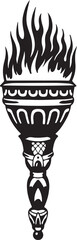 Vector illustration of a tribal tattoo design shaped like a lightbulb to symbolize a creative business idea and innovative energy technology concept