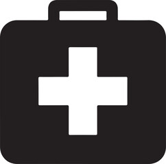First Aid Kit Medical Symbol Silhouette
Emergency Medical Kit Icon Illustration
Healthcare First Aid Box Black Symbol
