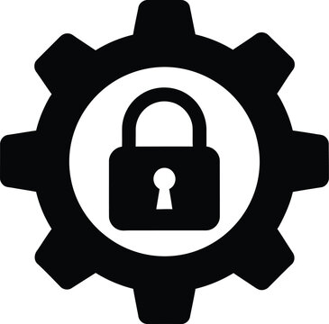 Security and mechanics combination icon
