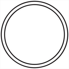 round frame with white background