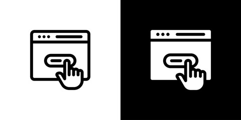 Fototapeta premium Subscription icon concept with flat Black White Background. Vector illustration.