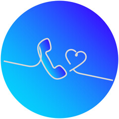 Obraz premium call-icon, continuous-line-drawing, vector-illustration