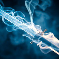 smoke on white background