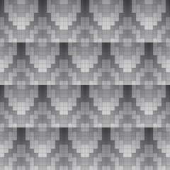 Fototapeta premium black and white square mosaic seamless pattern vector illustration