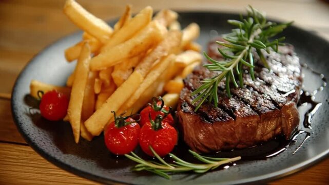 Rindersteak mit Pommes & Rosmarin