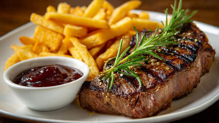 Rindersteak mit Pommes & Rosmarin