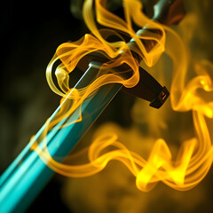 smoke on a black background