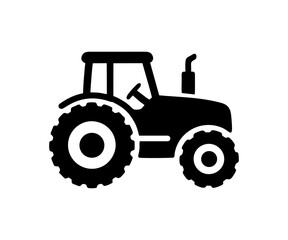 Silhouette tractor agricultural farm vehicle machinery equipment vector design and  illustration.

