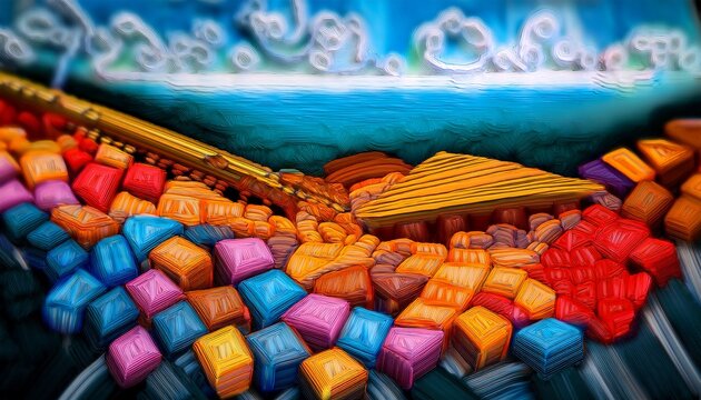 Cartoon Illustrations Vexel Style Close Up