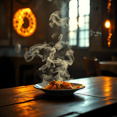burning candles in a church