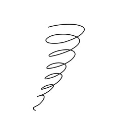 Scribble hurricane Hand drawn doodle. Vector illustration