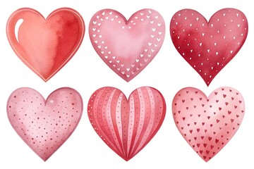 Stylized Hearts in Red and Pink Patterns &ndash; Strategy, Abstract, Conceptual, Love, Romance, Valentine, Texture, Pattern, Emotion, Decoration, Background 