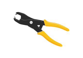 Obraz premium Wire Stripper Tool with Yellow Handles Isolated.