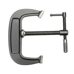 Heavy Duty Steel G Clamp with Screw Mechanism isolated PNG with Transparent Background