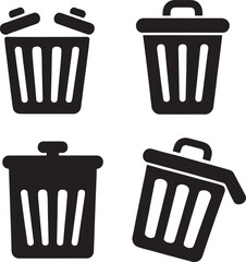 recycle bin icon set