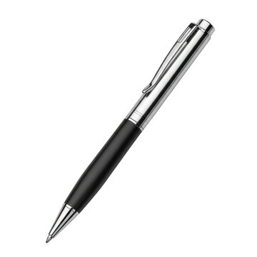 Elegant ballpoint pen isolated on transparent background