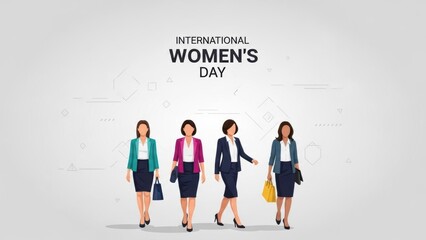 International Women's Day Celebration, Diverse Women in Business Attire