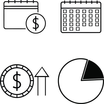 Financial Growth and Pie Chart Business Vector Illustration.