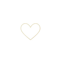 Fototapeta premium Simple gold heart outline icon isolated on transparent background
