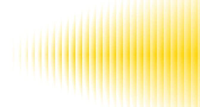 Yellow and white fractal glass ribbed stripes with shiny liquid effect