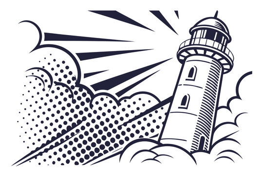 lighthouse on the sea