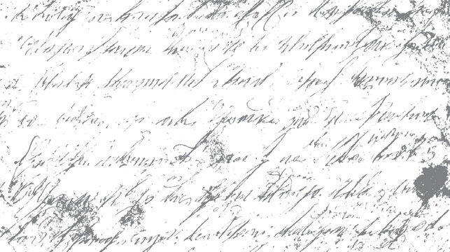 Textured background of faded handwritten cursive script in gray and white