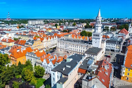 View of Opole old town in Opole Voivodeship, Poland