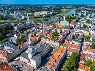 Obraz premium View of Opole old town in Opole Voivodeship, Poland
