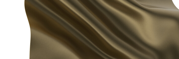 Regal Shimmer: Abstract 3D Gold Cloth Illustration for Majestic Visuals