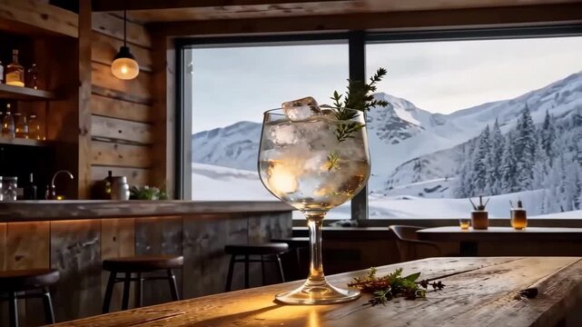arctic gin cocktail from sisimiut greenland, clear gin cocktail video