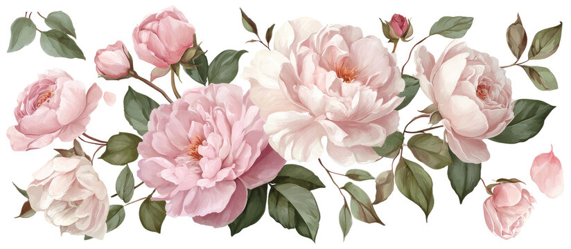 Pastel pink floral bouquet