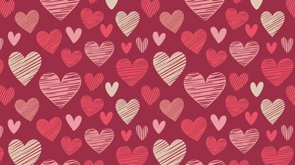 Colorful Heart Pattern Background for Valentines Day Design