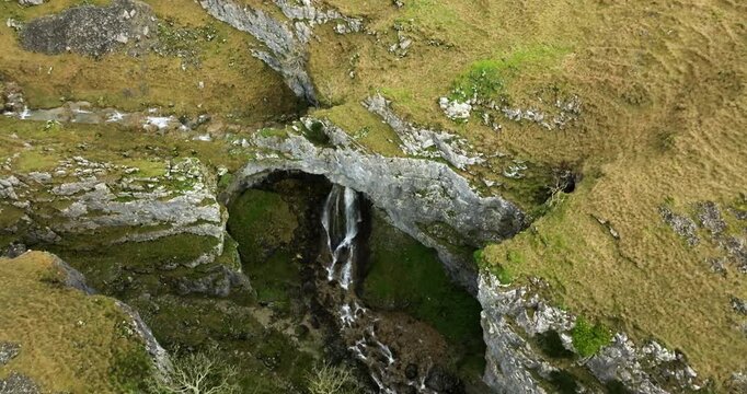 Flying Over Gordale waterfall