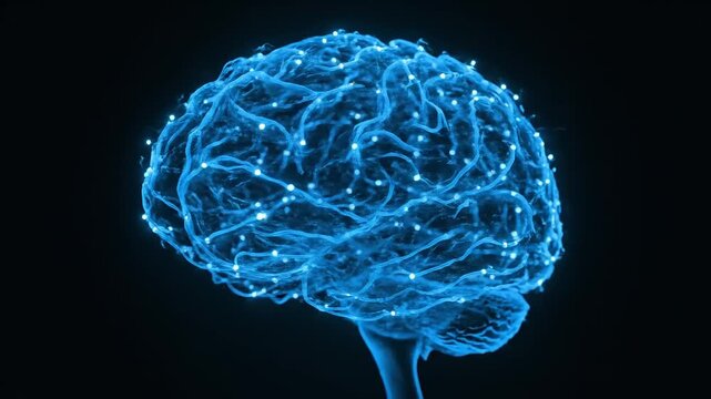 Brain Visualization in Dark Environment - adobepremiumvideo