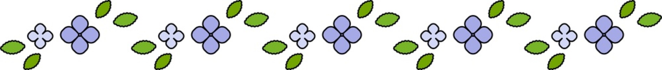 Purple Hydrangea Decorative Floral Border