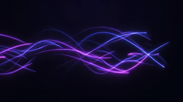 Dynamic Light Trails Action Video, Abstract Light Patterns, Dark Background, Adobe Premium Video, Creative Visual Effects
