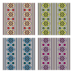 Collection of four tapestry or fabric patterns