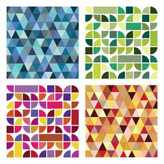 Collection of four tapestry or fabric patterns