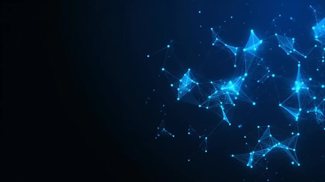 Dynamic Abstract Visualization of Connected Data Nodes, Digital Environment, adobepremiumvideo