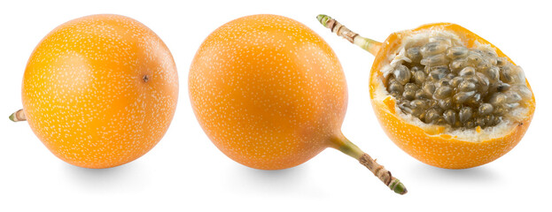 Passion fruit isolated on white background