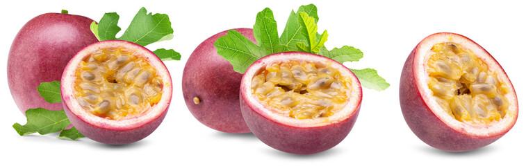 Passion fruit isolated on white background