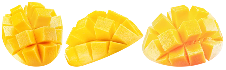 Fototapete Zu Essen Mango fruit isolated on white background  © Iurii Kachkovskyi