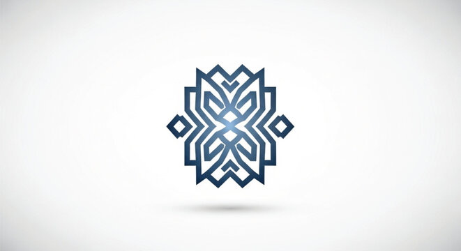 Abstract geometric symmetrical logo with clean lines and modern structure. Ideal for technology companies, blockchain, security, finance, startups, digital platforms, and corporate branding.