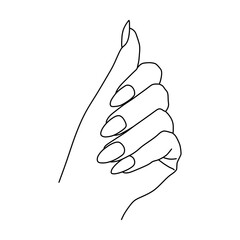 hand outline vector